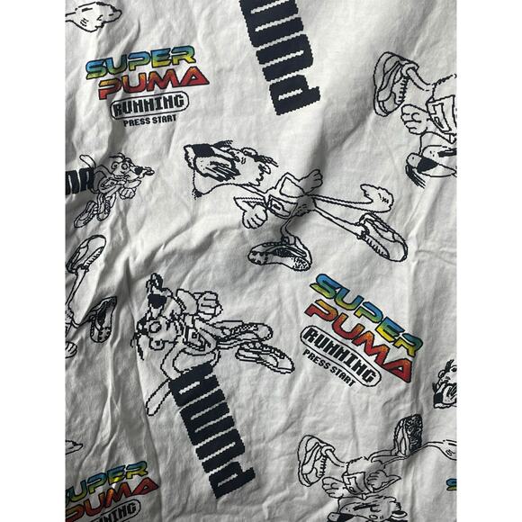 Rare Super Puma Running Press Start White All Over T-Shirt NWOT Medium Puma - Picture 8 of 8